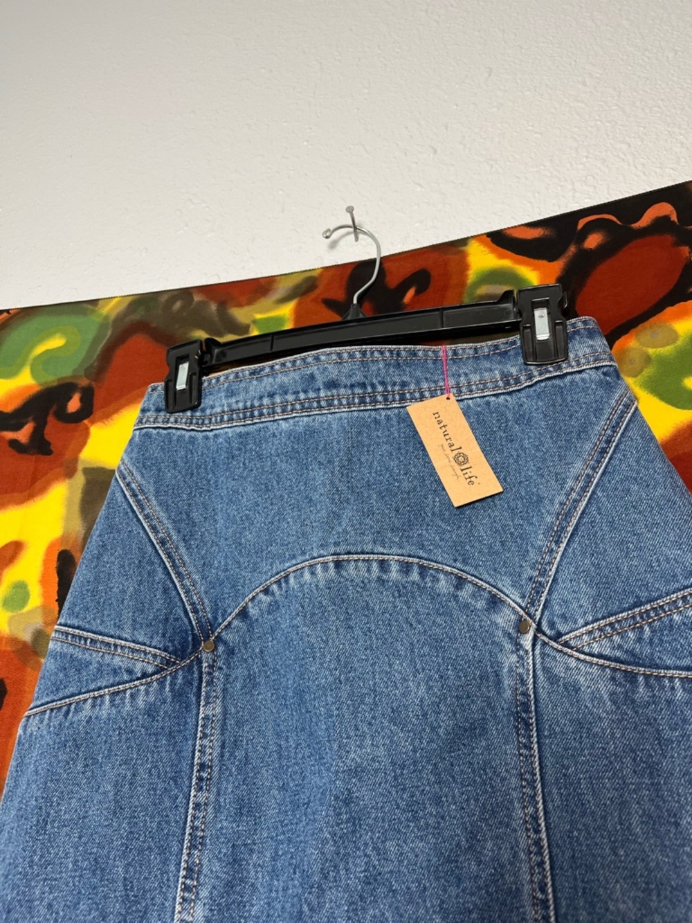 NWT Natural Life Denim Long Skirt Womens Size 2 - Picture 2 of 12